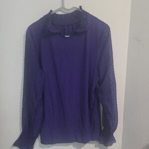 Talbots Vibrant Purple Blouse